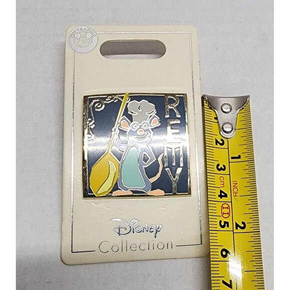 New Disney Remy Enamel Pin Square Design With Paddle - Picture 4 of 5